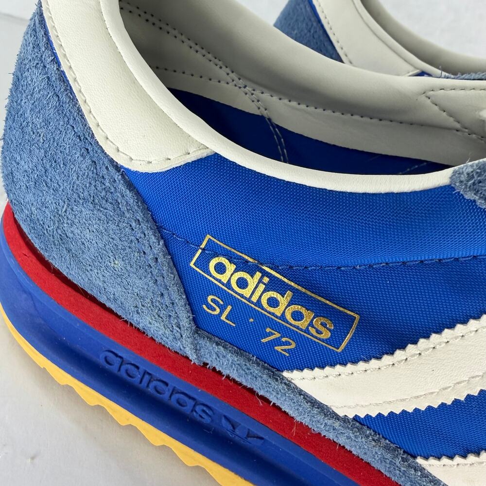Adidas SL 72 RS Blue Scarlet White Red Gum Originals Retro Sz 12 - Picture 2 of 15